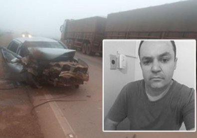Funcionário de hospital morre em batida de carro e caminhão em MT