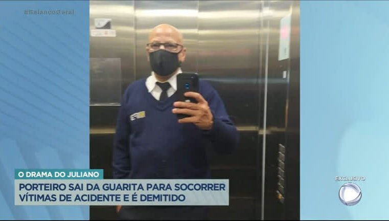Porteiro é demitido por sair para socorrer vítima em acidente de carro