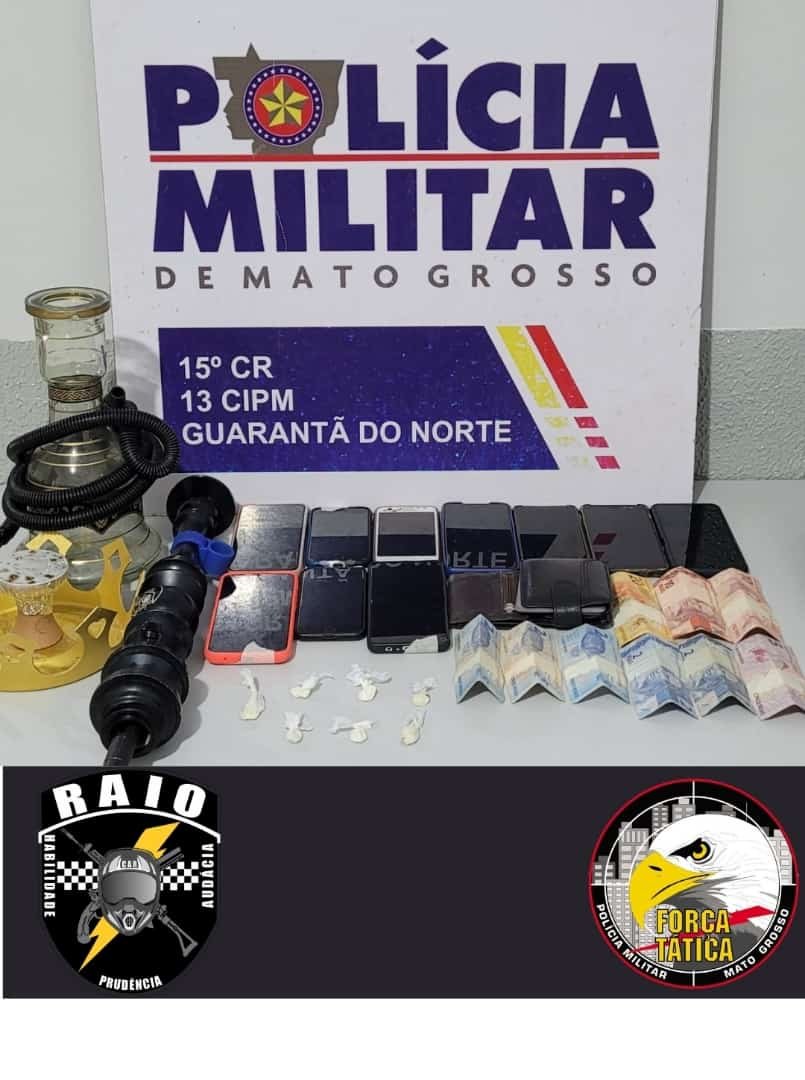 PM interrompe festa organizada por facção criminosa: 7 pessoas são presas em Guarantã do Norte