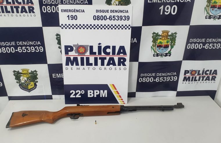 Homem ameaça esposa e disse que iria cometer suicídio com espingarda em Peixoto de Azevedo