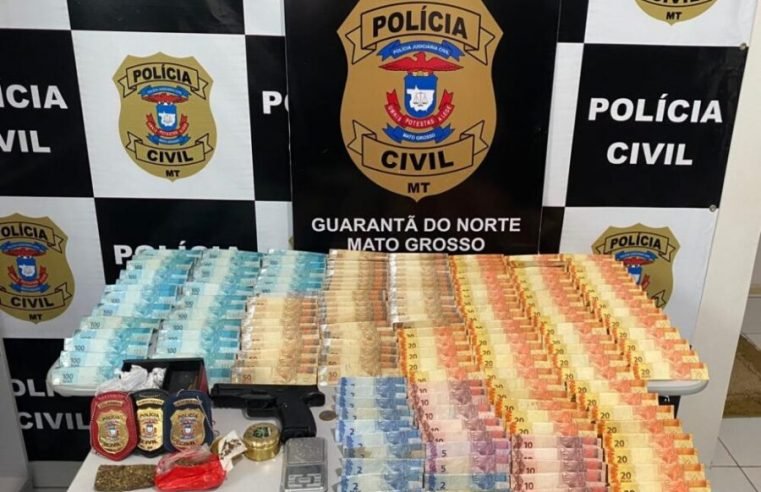 Suspeitos, drogas e R$ 10 mil são apreendidos durante Operação Leyenda da Polícia Civil em Guarantã do Norte