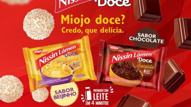 Miojo doce: Nissin lança sabores chocolate e beijinho e web enlouquece