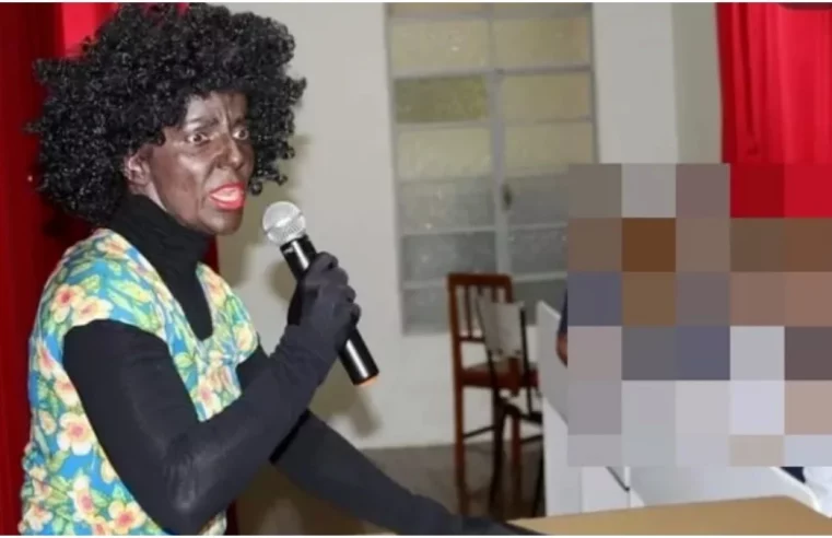 Professora faz ‘blackface’ em apresentação para alunos e colégio mineiro vira alvo de críticas