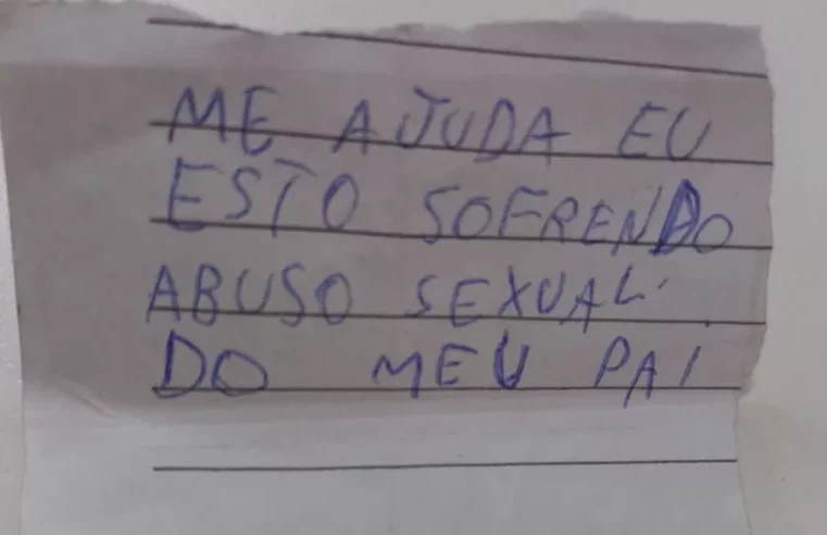 Menina que escreveu bilhete relatando abuso sexual em SC sofria violência desde o início do ano; ‘Me ajuda’