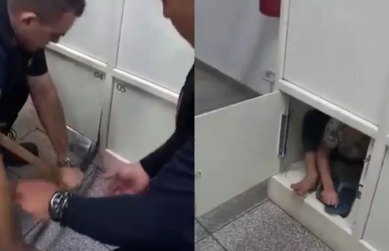 Criança fica presa em guarda-volumes de agência bancária em SP