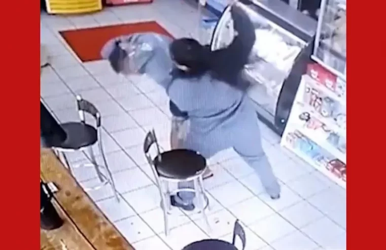 Frentista revida a assédio e bate em homem que passou a mão na virilha dela, diz polícia