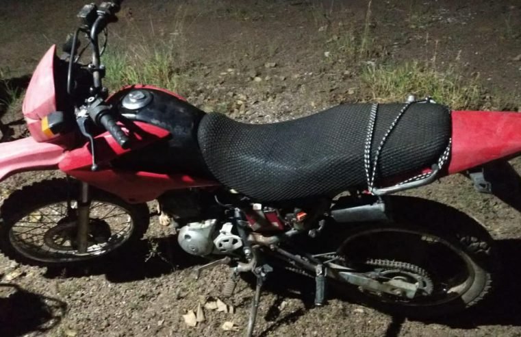 União do Norte: Motocicleta furtada em 2016 é recuperada pela Polícia Militar