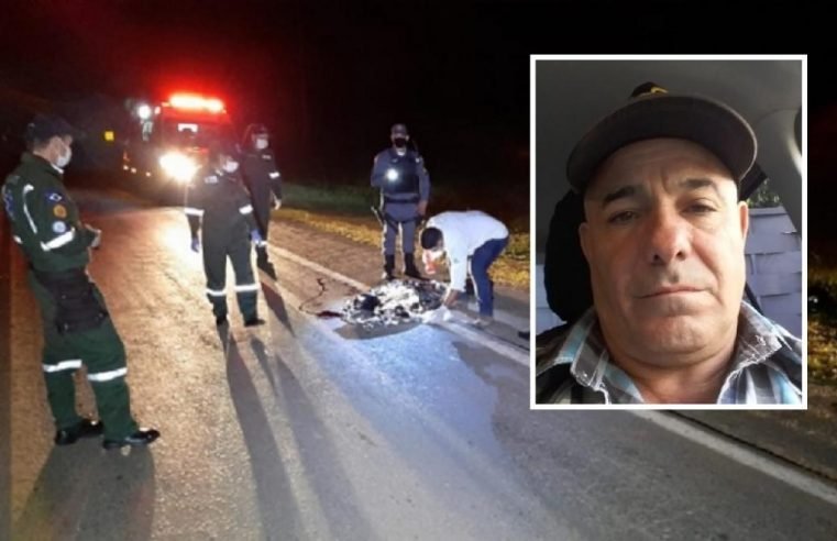 Carreta invade pista contrária, atinge e mata motociclista