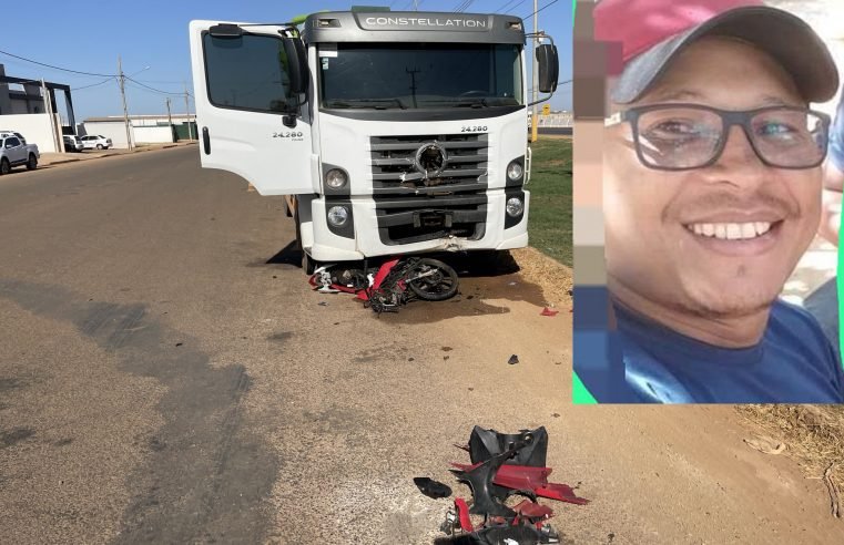 Motociclista morre ao ser arremessado por cinco metros em batida com carreta na MT-242