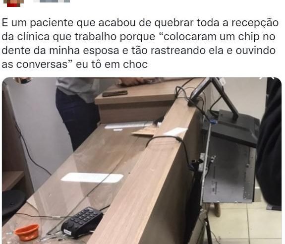 Casal quebra recepção de clínica em BH por achar que dentista ‘implantou chip’ na boca da paciente