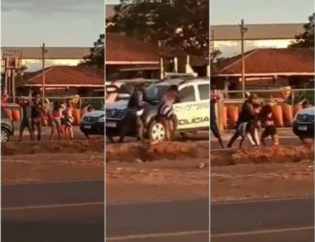 Mulheres tentam agredir policiais e levam surra em MT