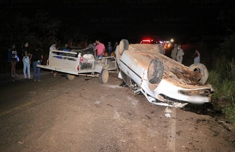 Três veículos e um animal silvestre se envolvem em acidente na MT-249 em Nova Mutum