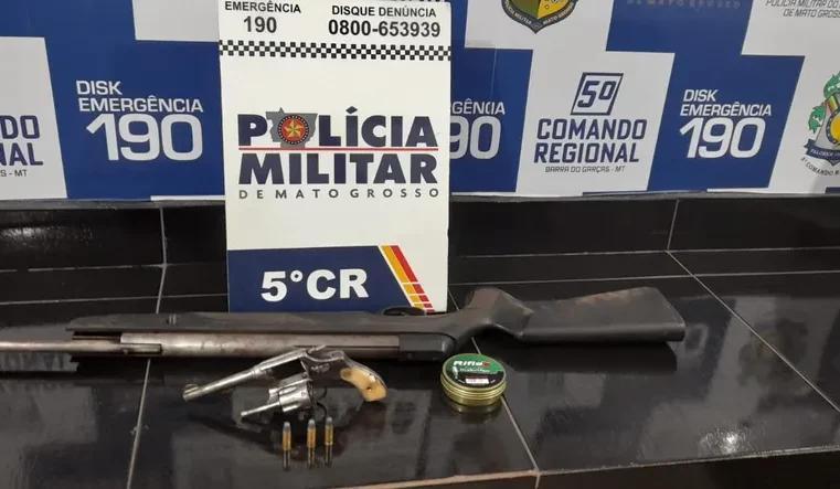 Idoso é preso suspeito de apontar revólver para criança em Barra do Garças