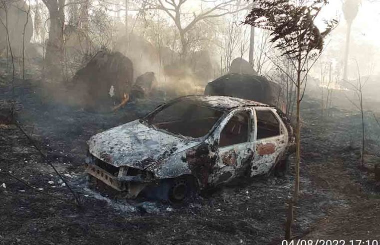 Alta Floresta: residência e veículo ficam destruídos após fogo em vegetação