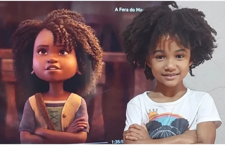 Garotinha de Contagem encanta a web por semelhança com personagem e Netflix reage: ‘Preciosidade’