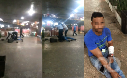 Passageiro é espancado na Rodoviária de Cuiabá e tem corte no braço