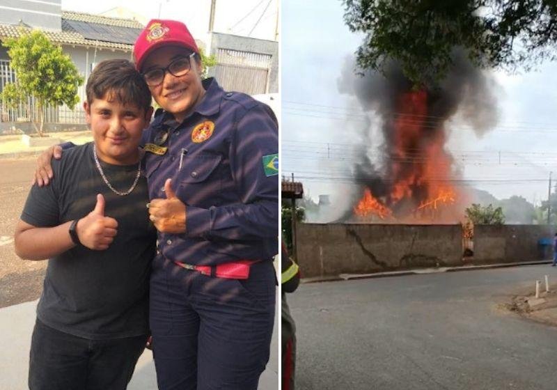 Garoto autista herói entra em incêndio e salva duas crianças no Paraná