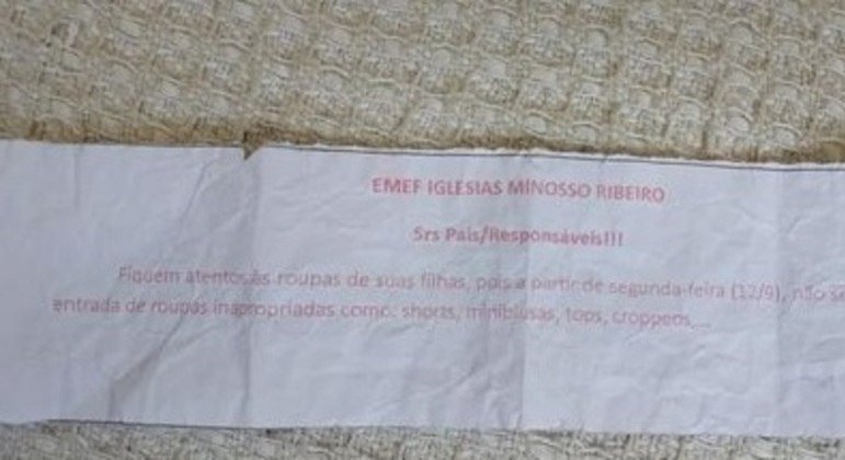 Escola do Rio Grande do Sul orienta alunas a não usarem roupas curtas
