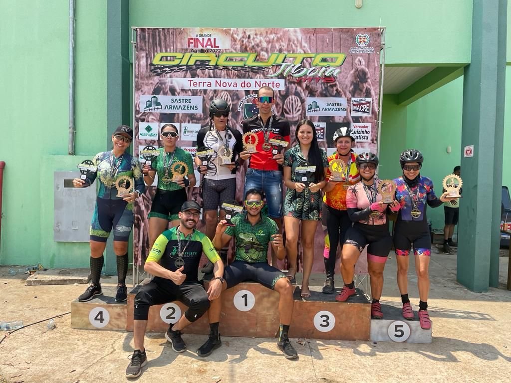 Ciclistas de Guarantã do Norte participaram da etapa final do Circuito Jiboia em Terra Nova