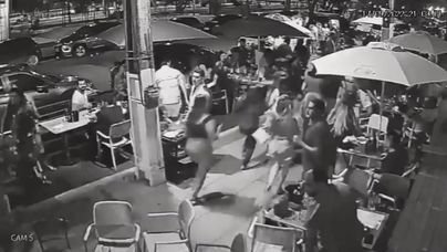 Clientes de bar confundem corredores com arrastão e se desesperam em Recife