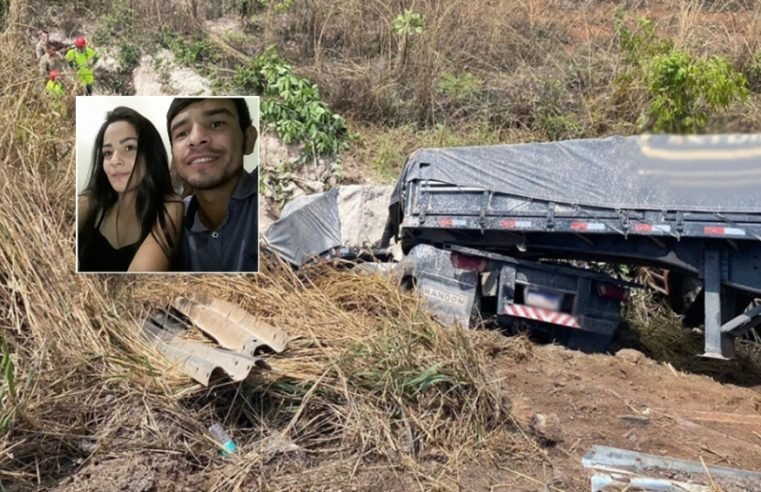 Carreta tomba em rodovia e mata 3 pessoas da mesma família em MT