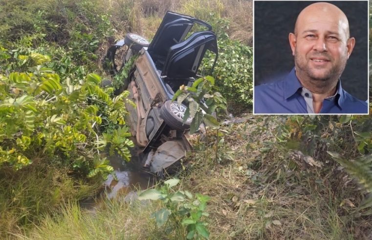 Homem perde controle de Corolla, cai em córrego e morre na 163 a caminho de Matupá