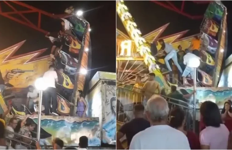 Brinquedo parte ao meio e deixa feridos em parque de diversão no Ceará