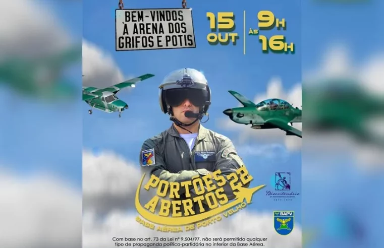 RO: Justiça manda Base Aérea remover número 22 da propaganda de evento