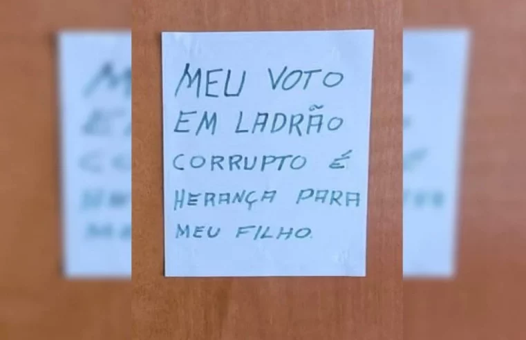 Eleitora de Lula sobre bilhete escrito “voto em ladrão”: “Me sinto ameaçada”