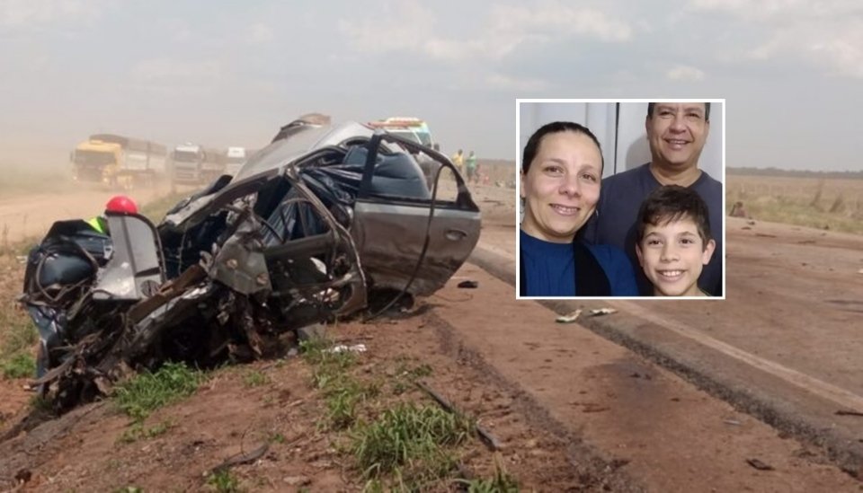 Casal de pastores e filho morreram em acidente na BR-163
