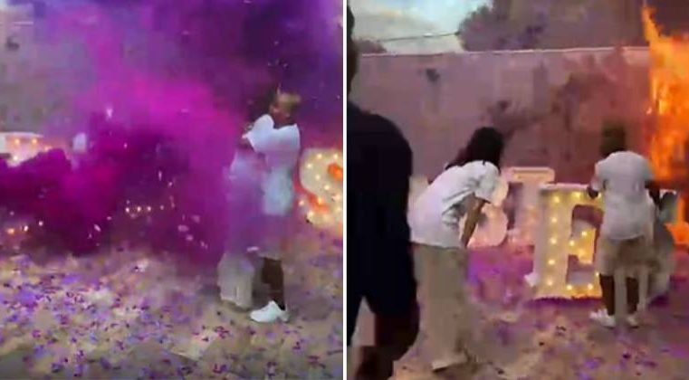 Casal faz chá revelação para anunciar sexo das filhas, mas festa termina em incêndio