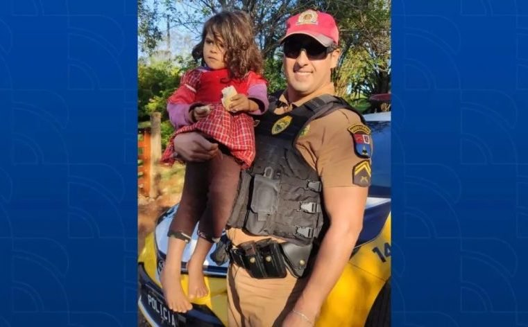 Menina de três anos desaparece e é encontrada por policiais em rodovia movimentada do Paraná: ‘Foi um desespero’