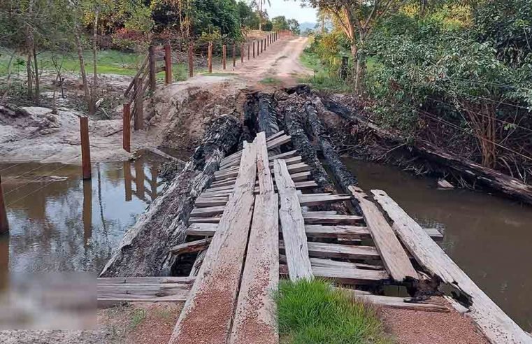Alta Floresta: vândalos queimam ponte na vicinal 4ª Oeste