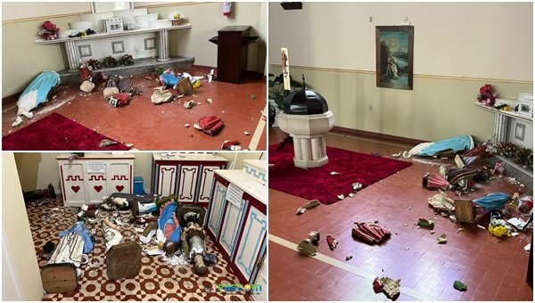 Invasor destrói 28 imagens sacras em igreja, incluindo obra centenária