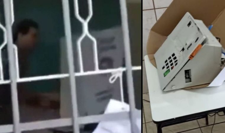 Eleitor que quebrou urna a pauladas é solto após audiência de custódia, em Goiânia