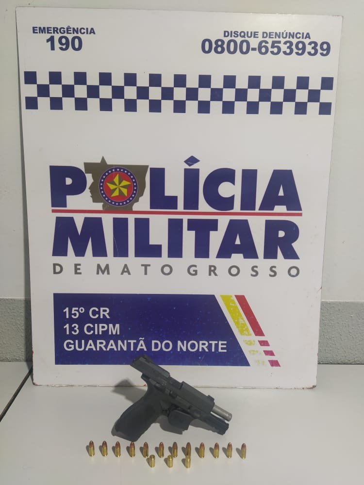 Dois são presos após efetuar disparos de arma de fogo em Guarantã do Norte