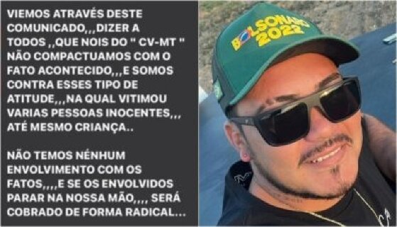 Suposto comunicado do CV-MT informa que autor de chacina ‘será cobrado’