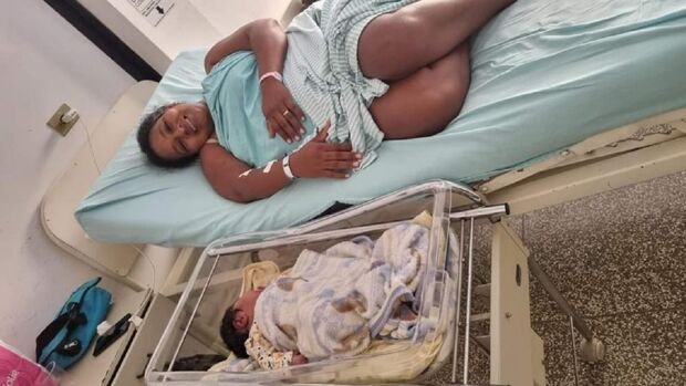 ‘Bebezão’ nasce de parto normal em Anastácio e tamanho surpreende: 5,5 kg