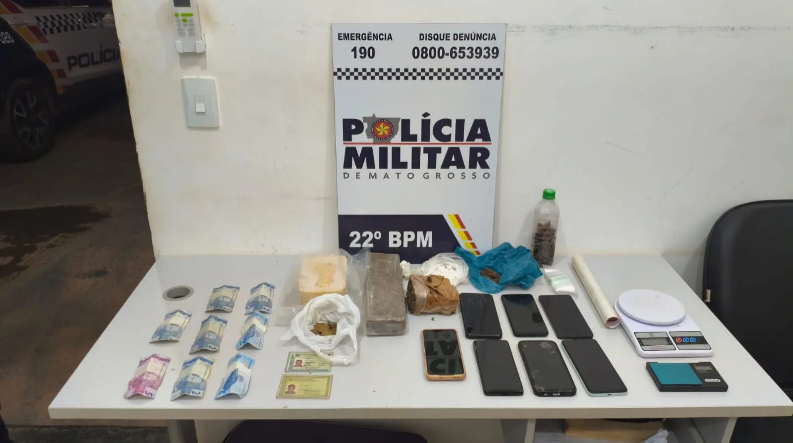 Denúncia de violência doméstica termina com apreensão de drogas e ameaça a policiais em Peixoto de Azevedo