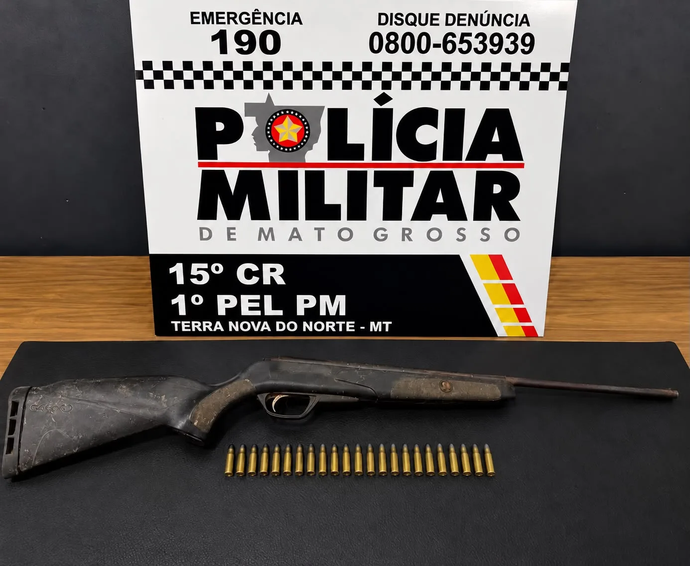 Homem é preso por suspeita de violência doméstica e posse de arma adulterada em Terra Nova do Norte